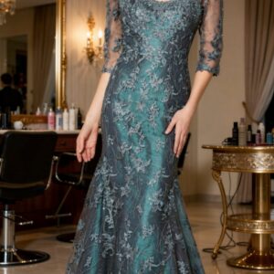 Montage by Mon Cheri Dusty Teal mother of the bride dress West Haven CT